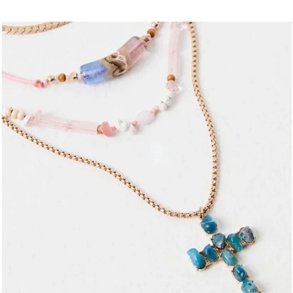 FREE PEOPLE Academia Layered Necklace NWT See description